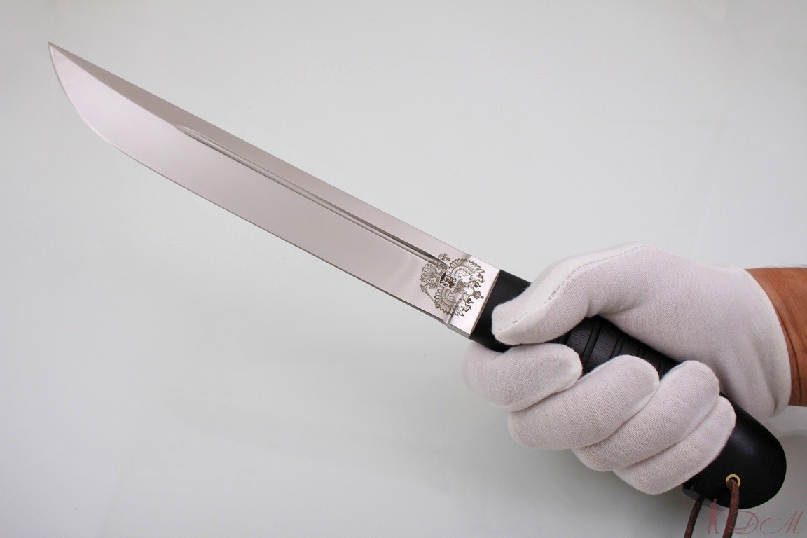 Нож казачий "Пластунский" сталь 95х18. Рукоять африканское дерево Венге/Эбонит.