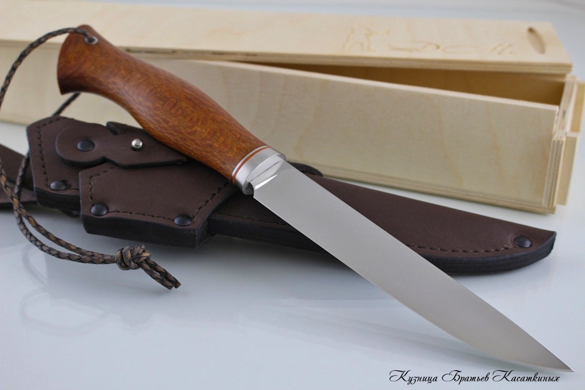 Охотничий нож "Лиса" кованая 95х18. Рукоять Лайсвуд.