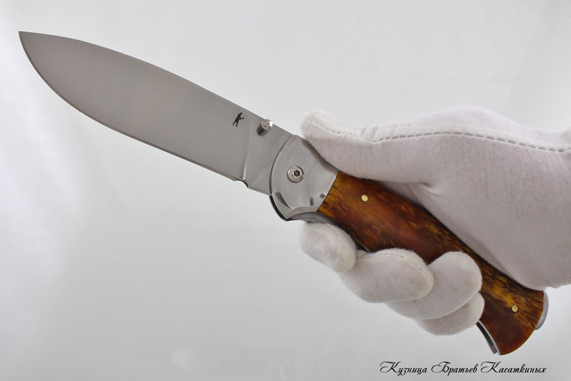 Нож "Боцман" У10А. Рукоять стабилизированная карельская береза.