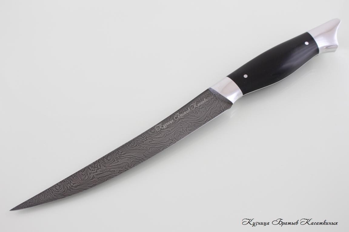 Кухонные ножи Набор кухонных ножей "Гранд Рататуй" Дамасская сталь. Рукоять эбонит. 