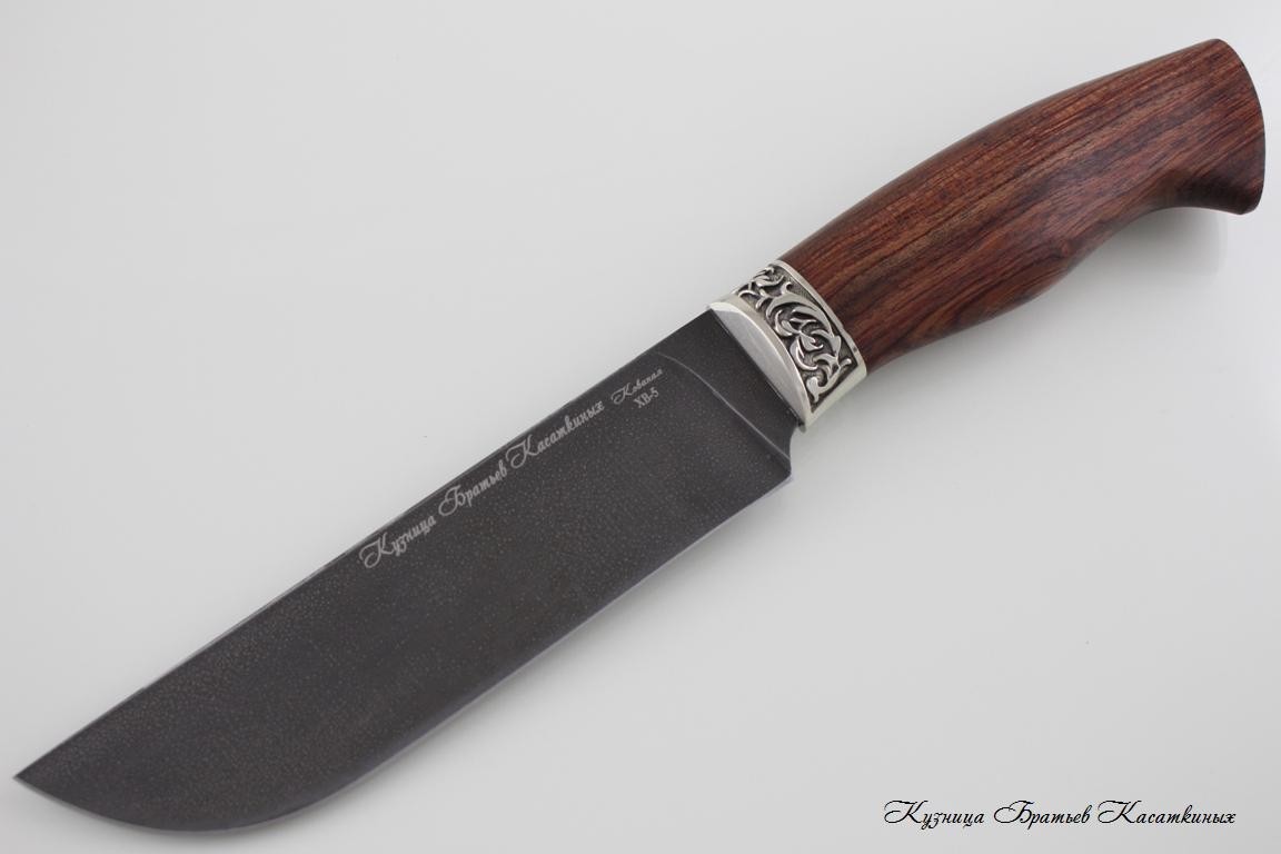 Hunting Knife "Medved". Khv-5 Steel (Extra Hard Steel). Bubinga Handle