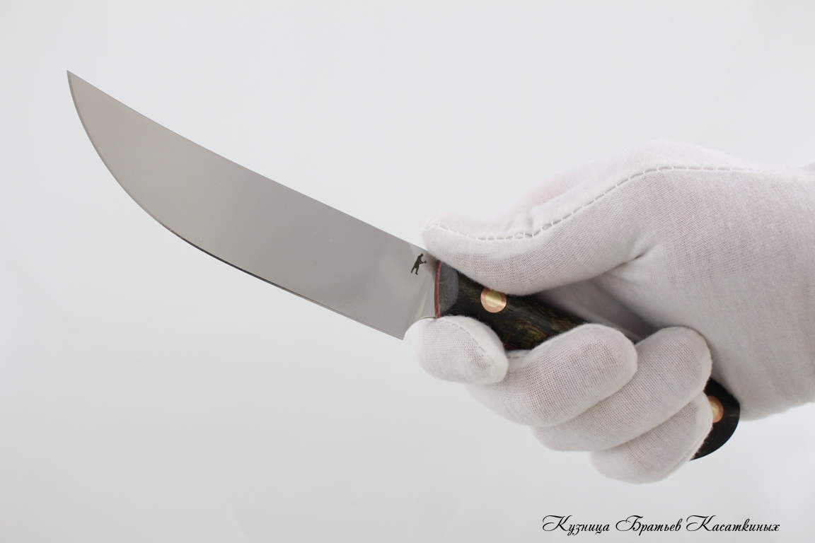   Uzbek Knife Set. kh12mf Steel. Karelian Birch Handle 