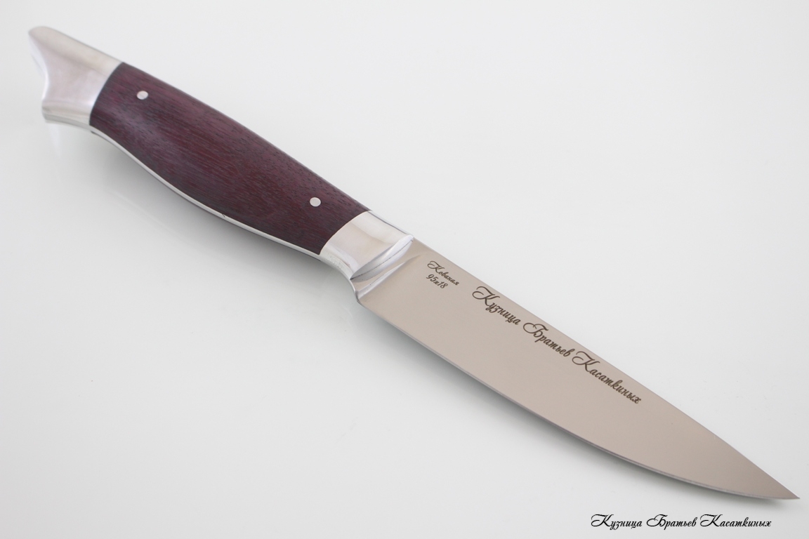 Кухонные ножи Набор кухонных ножей "Рататуй" Кованая сталь 95х18. Рукоять дерево Амарант. 