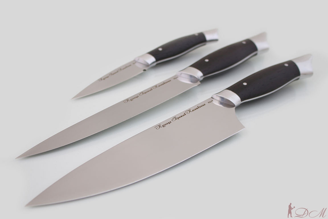 Кухонные ножи Набор кухонных ножей "Рататуй" Кованая сталь х12мф. Рукоять дерево Венге. 