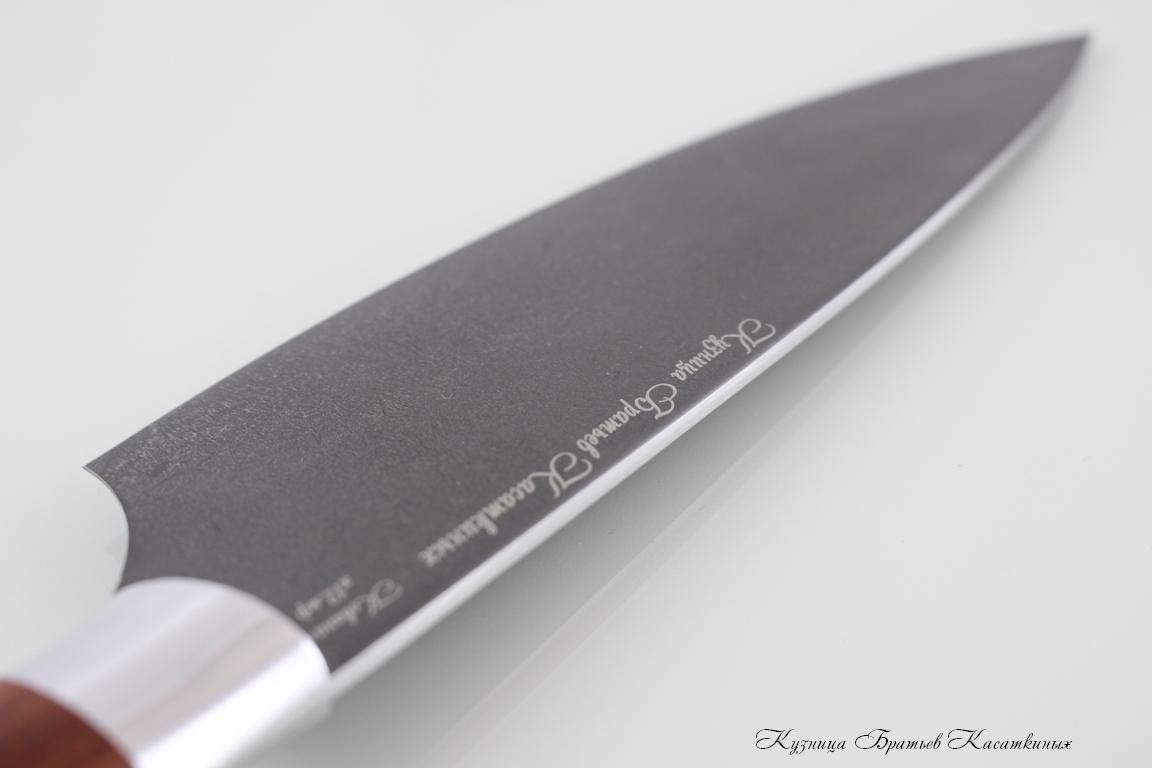 Chef's Knife. kh12mf Steel. Padouk Handle 