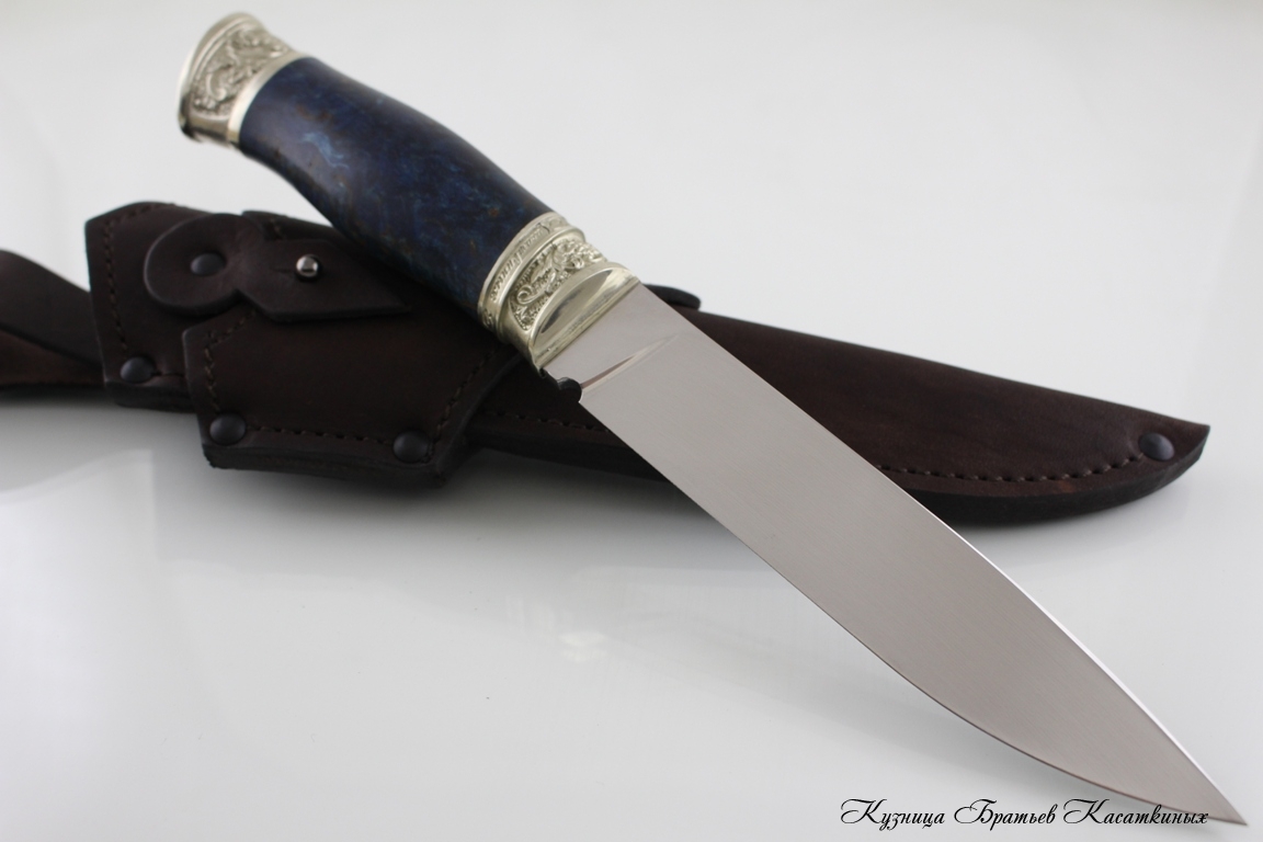 Hunting Knife "Zasapozhny". Bohler k 340 Steel. Karelian Birch Handle