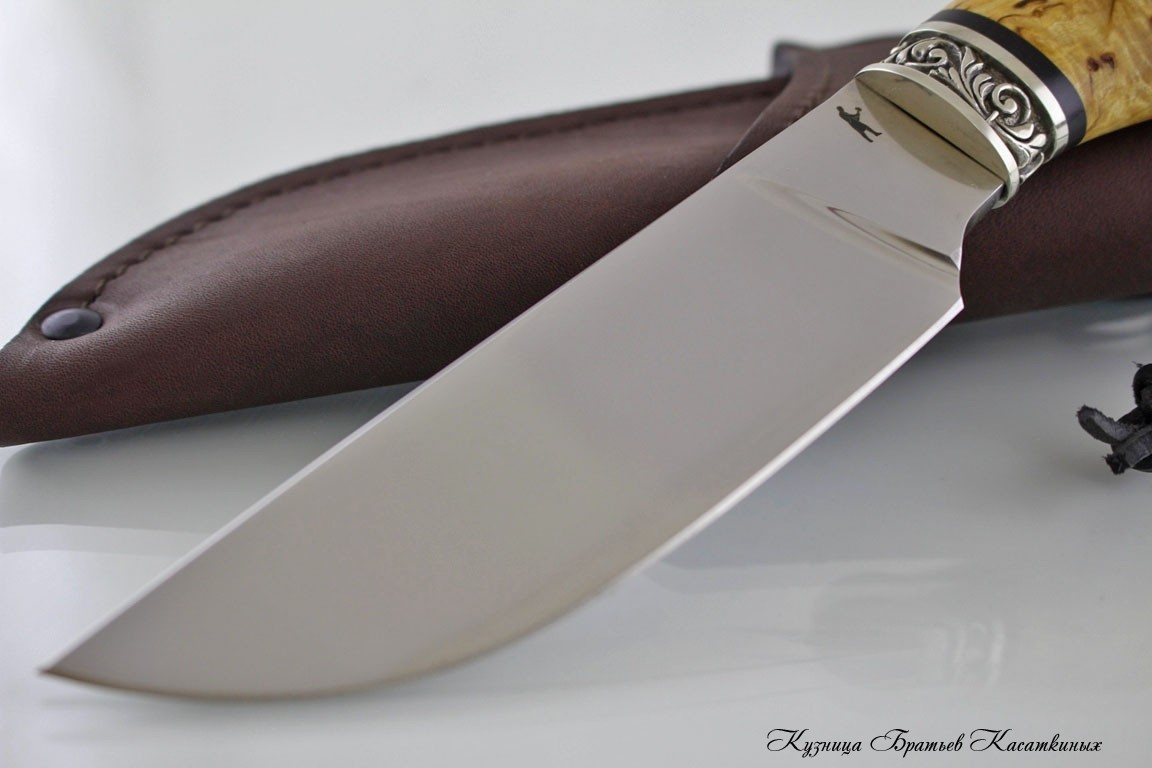 Hunting knife "Saiga". Stainless Steel 95h18. Karelian birch Handle