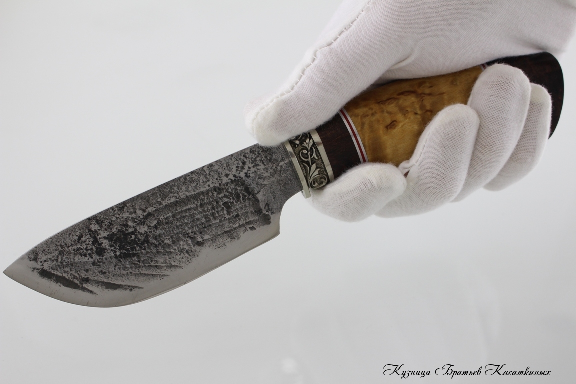 Hunting Knife "Sova". 9XC Steel. Karelian Birch Handle