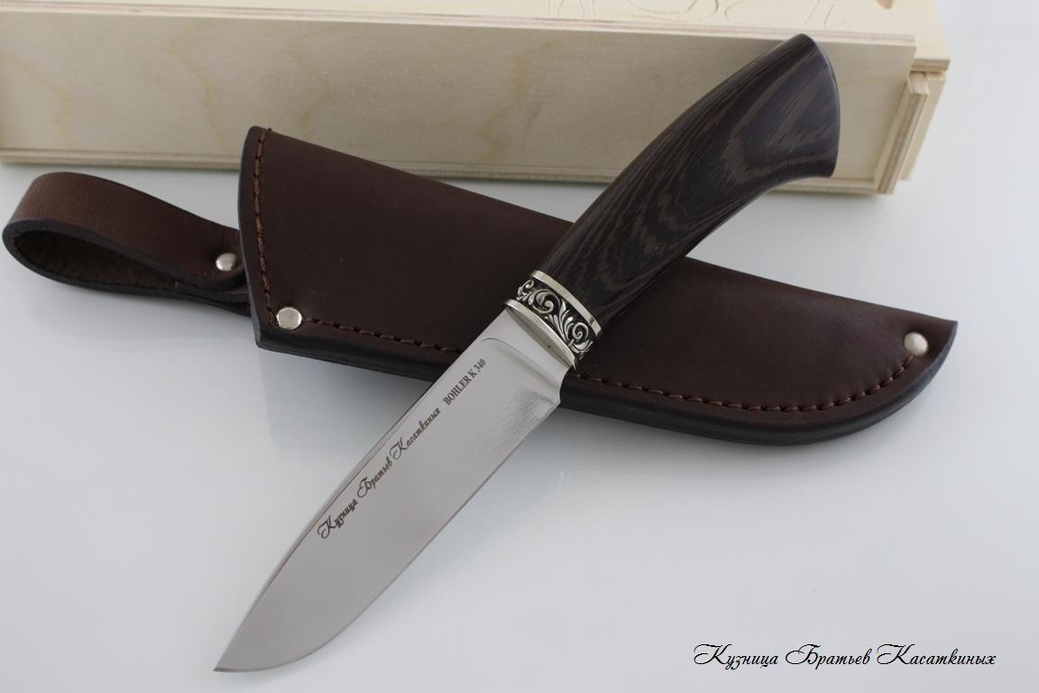 Hunting Knife "Chirok". BOHLER K 340 Steel. Wenge Handle