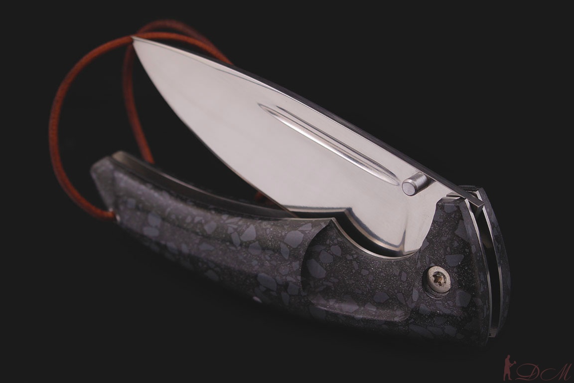 Складной нож "Скил" х12мф. Рукоять акрил (камень). 