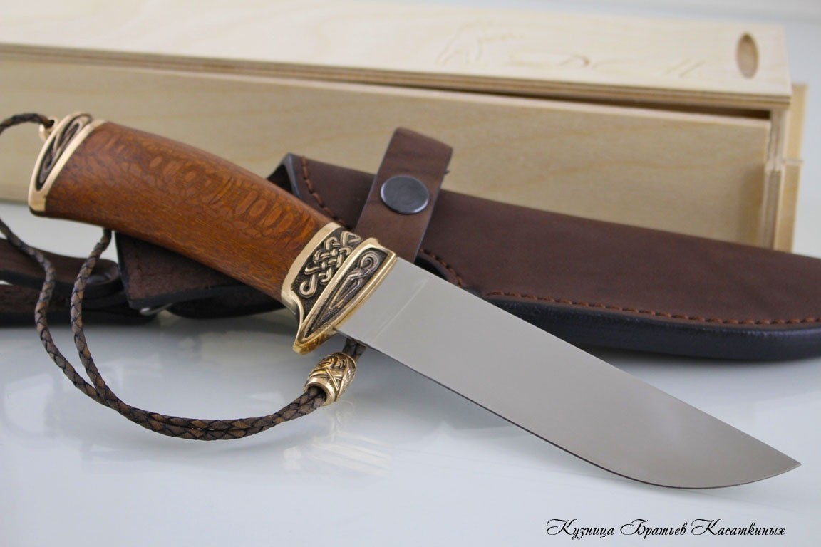 Hunting knife "Filin". Stainless Steel 95h18. Lacewood Handle